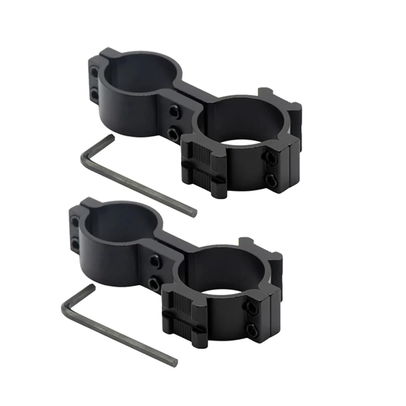 Soporte de montaje en barril, tubo de 25,4mm, 30mm/1 pulgada, resistente con doble riel de 20mm para linterna, antorcha, alcance láser - imagen 5