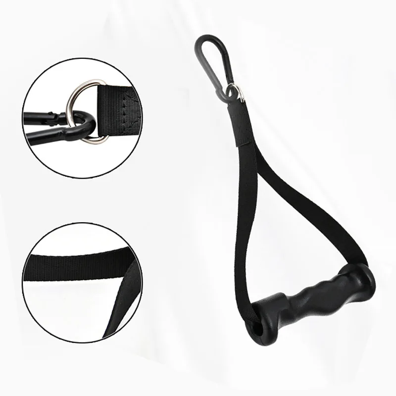 Mango ergonómico para tirar hacia abajo, empuñaduras de cuerda para tirar hacia abajo para gimnasio en casa, cuerda para tríceps, entrenamiento muscular, equipo de Fitness - imagen 3