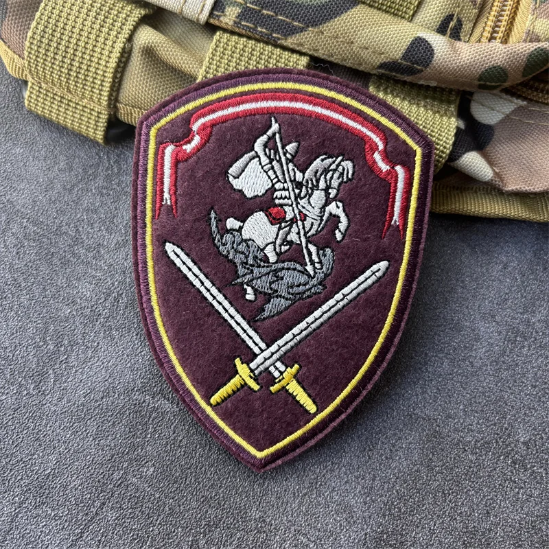 Parche táctico bordado San Jorge para ropa con velcro