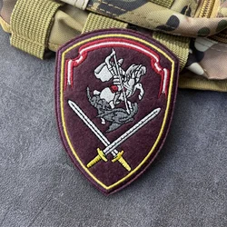 Parche táctico bordado San Jorge para ropa con velcro