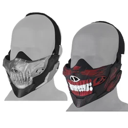 Máscara facial táctica transpirable media cara Airsoft