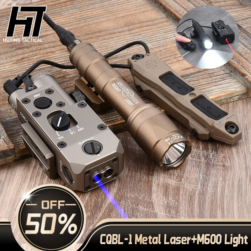 WADSN CQBL 1 Metal rojo verde azul IR láser M300 M600 SF linterna LED blanca interruptor de presión de Control Dual compatible con riel Picatinny