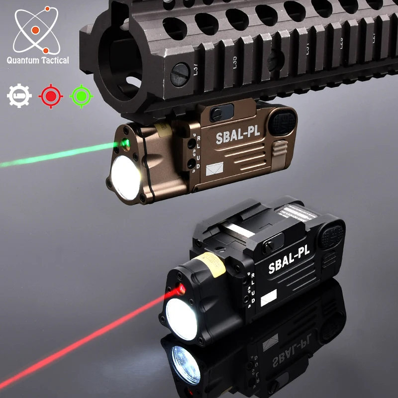 Luz LED láser táctica CNC SBAL-PL, arma de caza, linterna, pistola láser SBAL roja y verde, luz colgante de explorador constante y estroboscópica - imagen 3