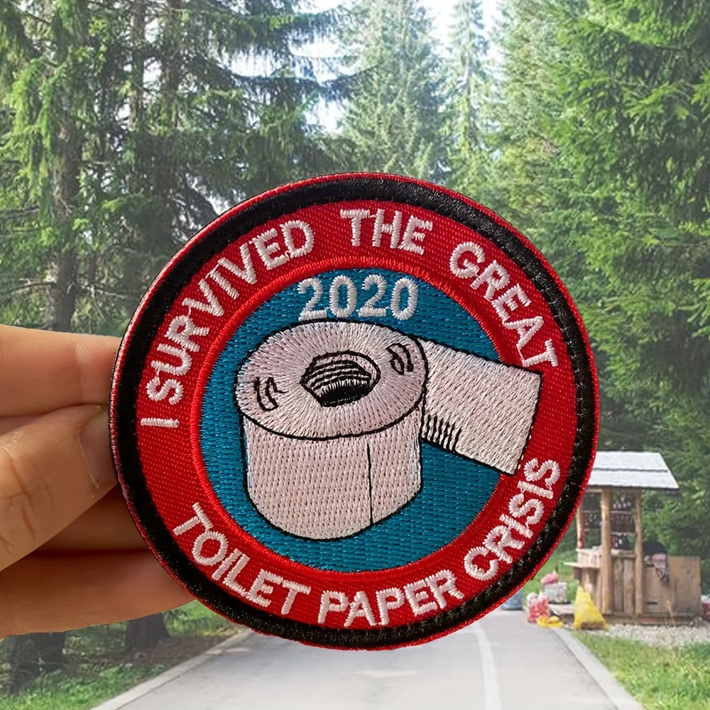 parches velcro mochila tácticos de bordados Parche táctico de Velcros moral "I Survived 2020 Survivors", gancho y bucle para bolsas militares Molle, mochilas, apliques bordados - imagen 4