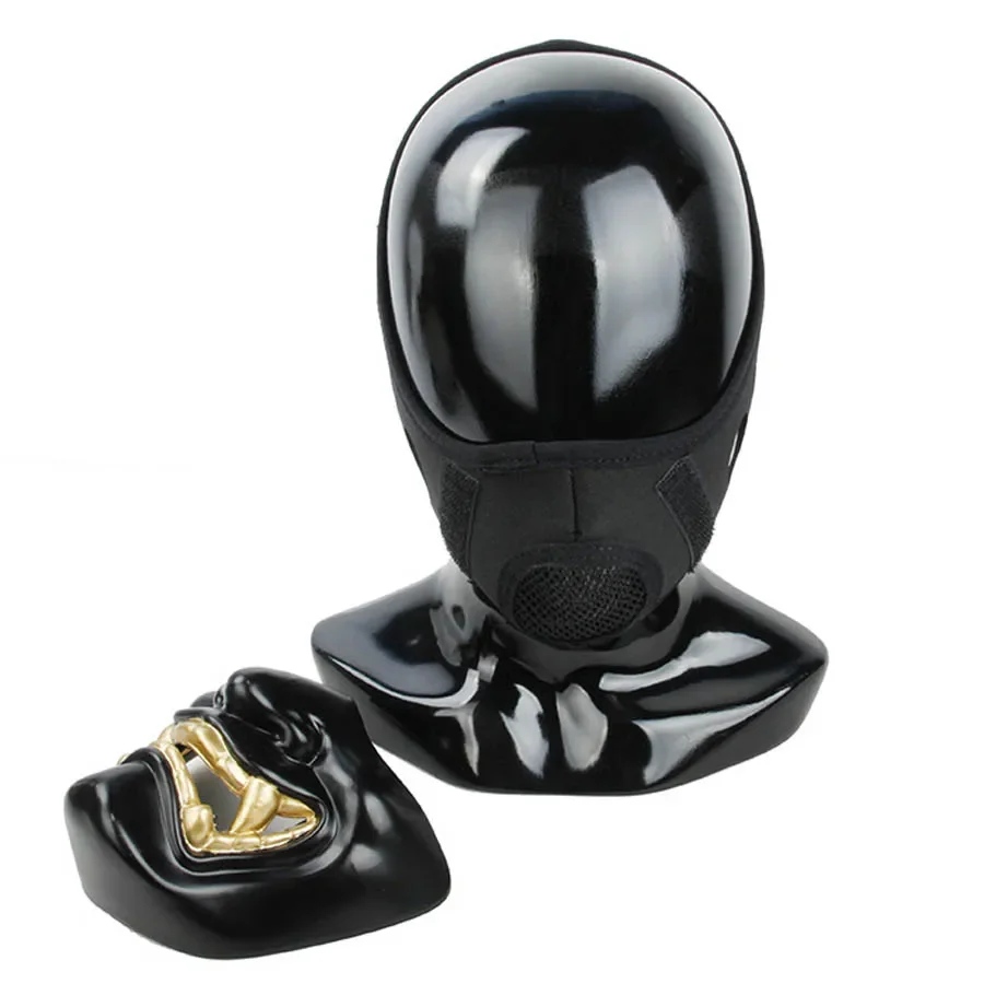 Nuevo Deportes TMC2863 CS Prajna cubierta negra de media cara para Cosplay - imagen 3