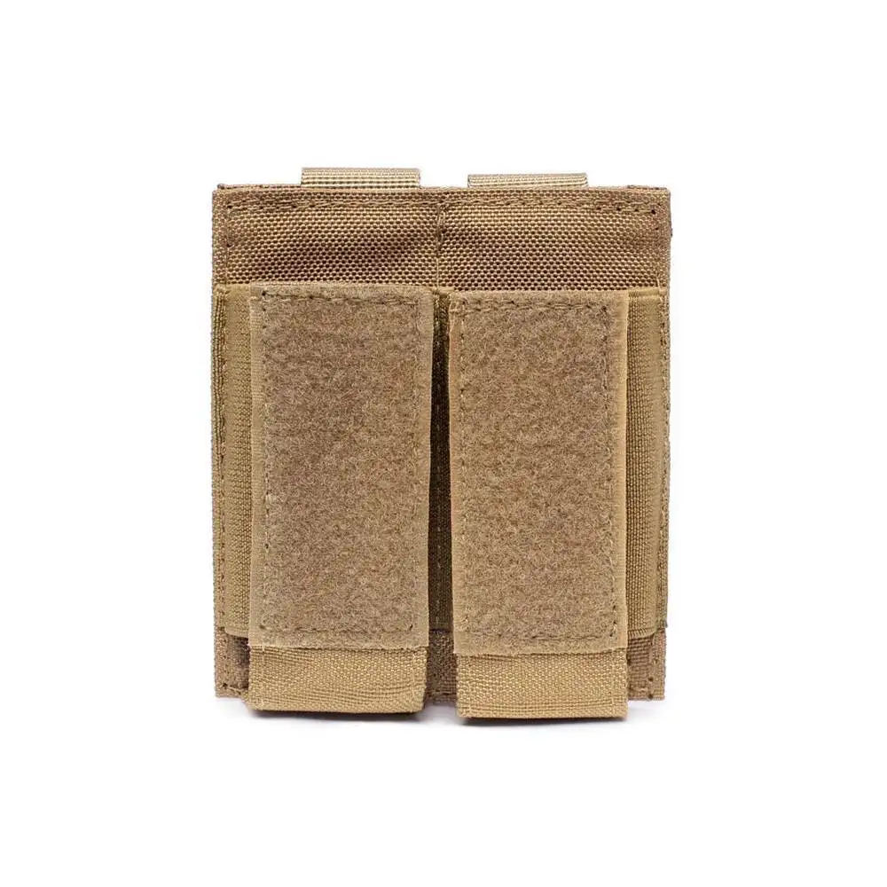 Bolsa táctica doble para revistas de 9mm, soporte MAG para pistola MP5A, banda elástica montada MOLLE, accesorios de caza - imagen 4