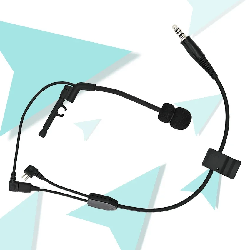 Cable Y con micrófono Comtac Y U94 Ptt, adecuado para Pelto COMTAC II III, versión IPSC, auriculares tácticos antirruido - imagen 5