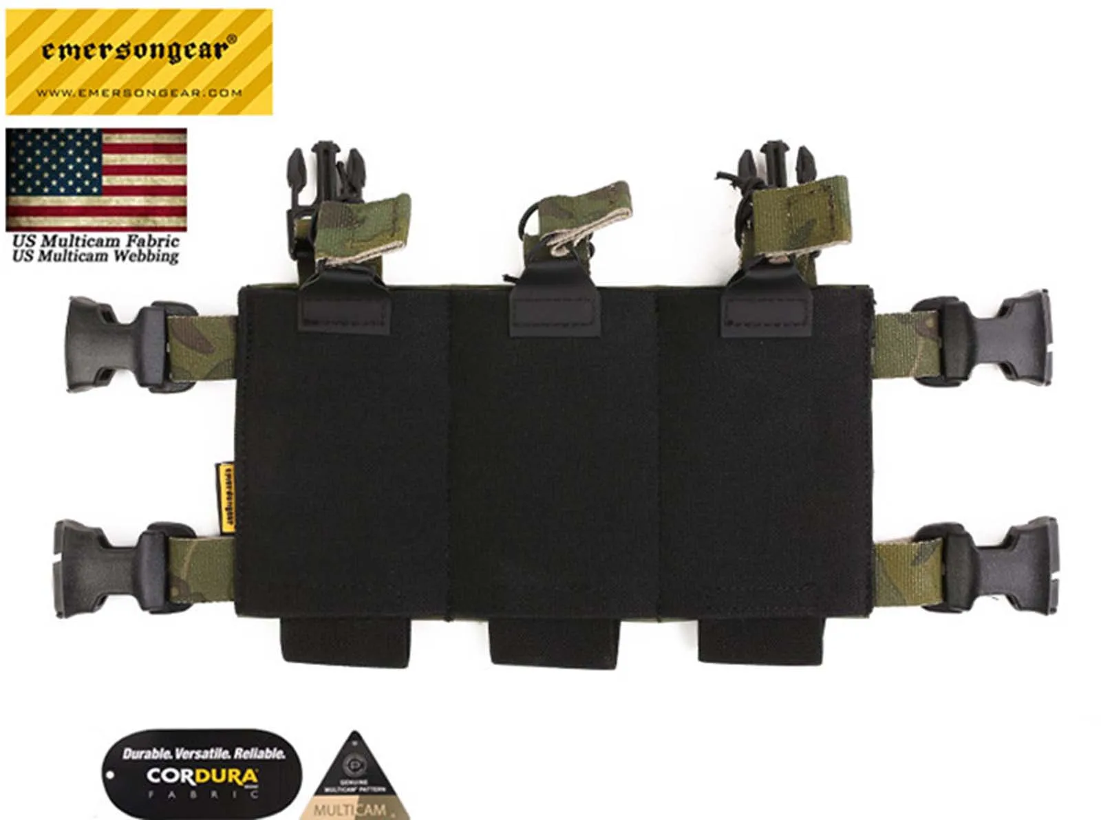 Emerson-bolsa táctica Triple 5,56, Panel magnético elástico, abierto, militar, combate, caza, táctico - imagen 4