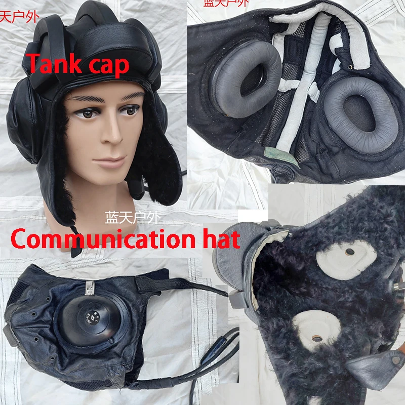 Sombrero de cuero volador para motocicleta, casco de cuero suave para ciclismo, colección de sombreros sin mangas Vintage, sombrero de comunicación transpirable