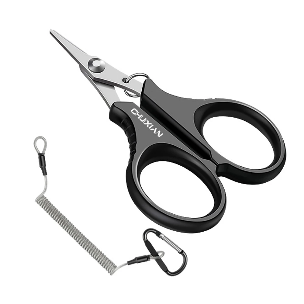 Tijeras de pesca de acero inoxidable, Mini cortador de sedal, señuelo multifunción, tijeras de pescador para cortar línea de PE/cortador de tiras de plomo