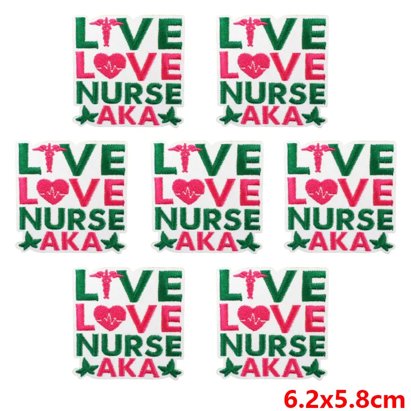 10 unids/lote, venta al por mayor, apliques AKA para niñas, parches para planchar en ropa, parches bordados AKA 1980 para ropa, pegatinas, insignias para coser - imagen 3