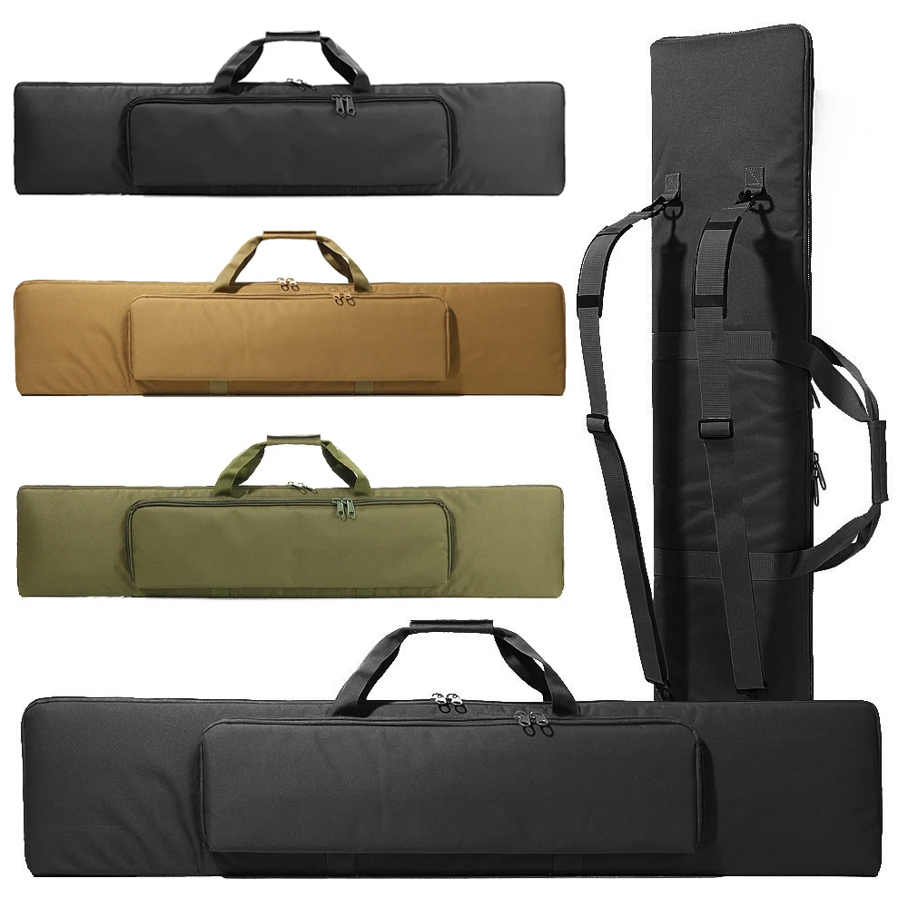 Bolsa táctica para Rifle de 47 ", funda suave para Rifle de caza, bolsa de almacenamiento para pistola, funda de transporte para pistola Airsoft con correa para el hombro para tiro de caza