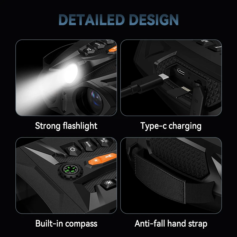 Gafas de visión nocturna 336 con alcance de Zoom Digital 10X, duración de la batería de 8H, binoculares tácticos con pantalla de 4,0 pulgadas para acampar y cazar - imagen 2