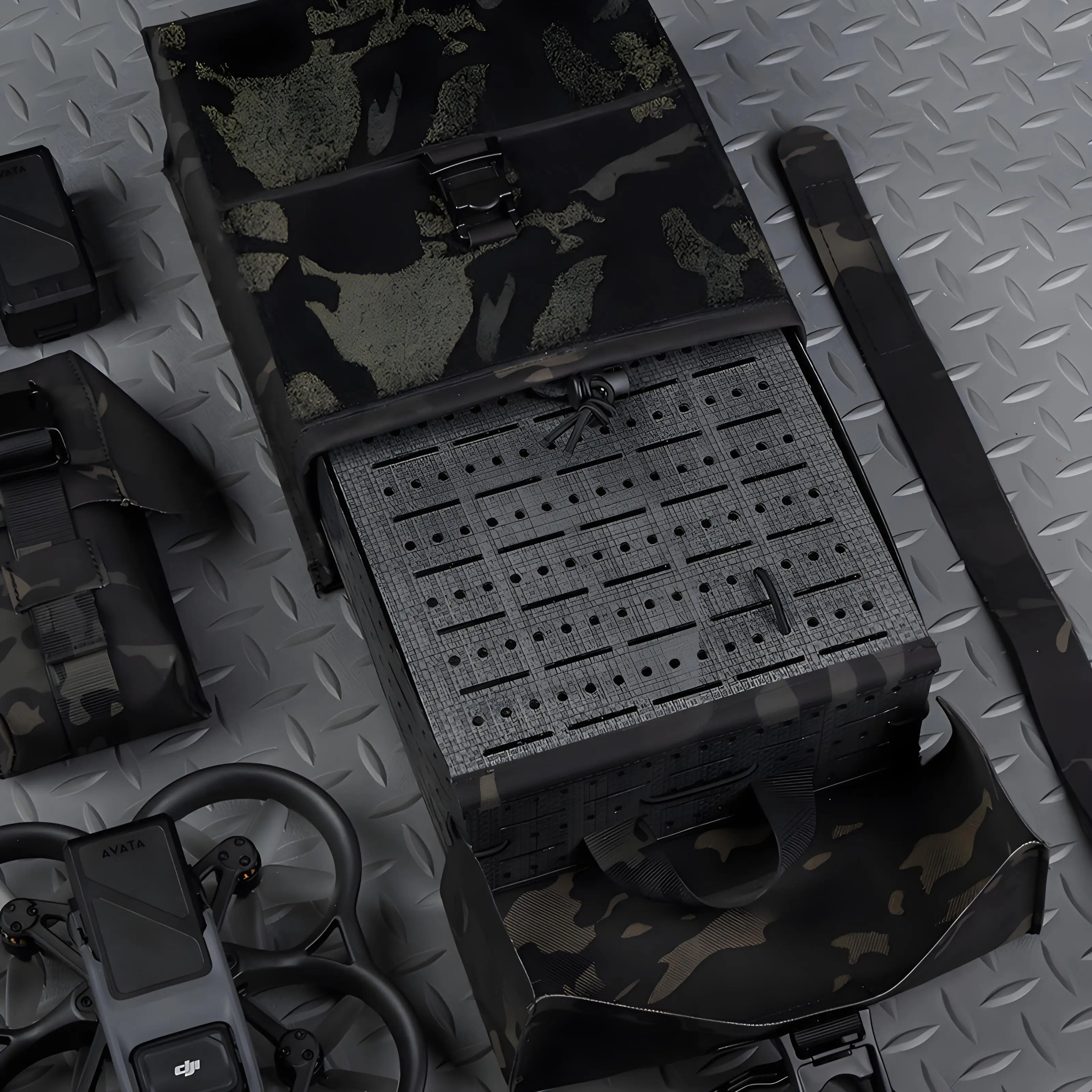 Bolsa táctica para Dron, bolsa para controlador, Compatible con MOLLE, almacenamiento de acceso rápido para control remoto FPV, diseño ligero y duradero - imagen 3