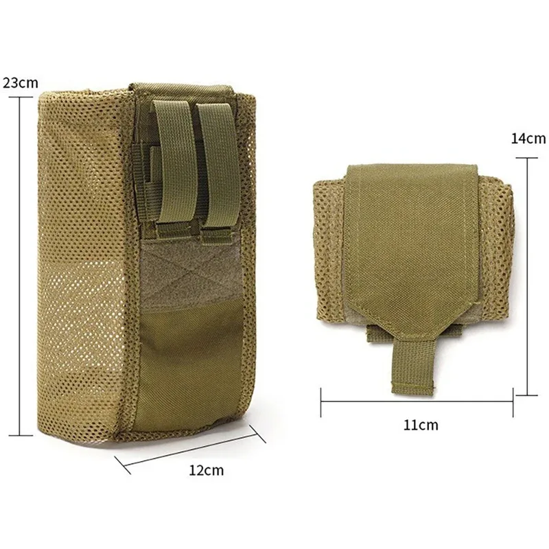 Bolsa táctica de nailon enrollable para almacenamiento de revistas, bolsillo de red plegable, accesorio para bolsa de reciclaje - imagen 3