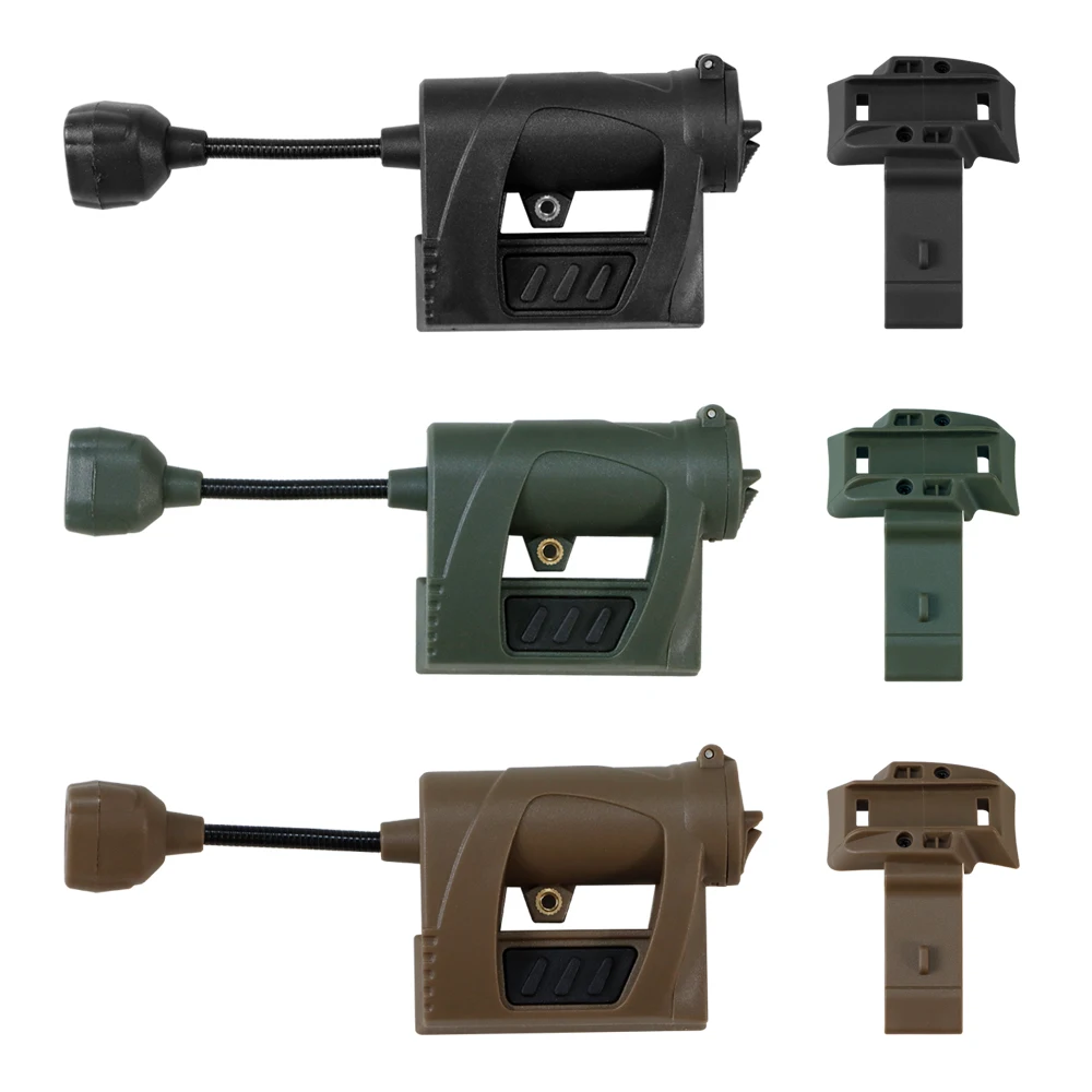 BOOIU Luz LED para casco táctico de 3 modos para actividades nocturnas al aire libre - Lámpara láser para casco de pesca, ciclismo y caza - imagen 2