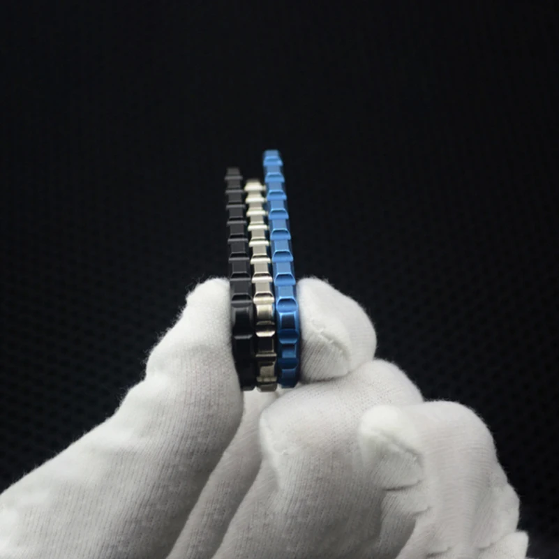 Cuchillo plegable de titanio para Spyderco, espaciador trasero de quilla de columna vertebral, mango de cuchillo, piezas de fabricación DIY, 2 unidades por lote - imagen 5