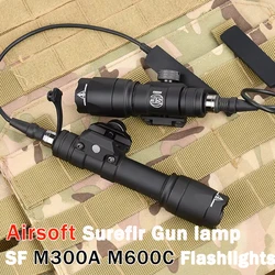 WADSN Airsoft Surefir M600C M600 M300 luz exploradora táctica AR15 Rifle arma linterna LED caza foco SF M300A lámpara de pistola