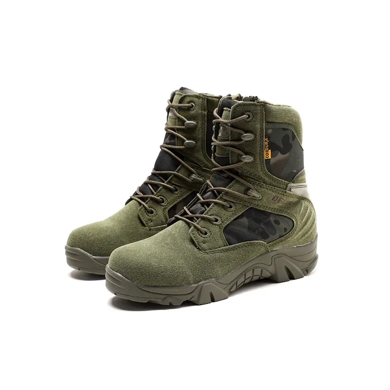 Botas de cuero impermeables para hombre, zapatos de nieve, botas militares de combate, zapatillas tácticas del ejército, botines de invierno - imagen 3