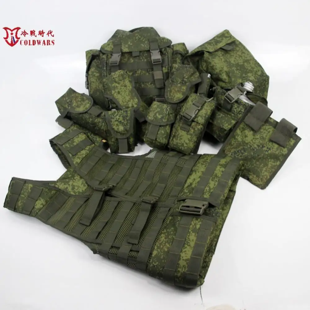 Conjunto de Combate Molle EMR 6Sh117 para hombre, chaleco táctico ruso pequeño verde, accesorios, intercomunicador, paquete de Asalto De 7L - imagen 3