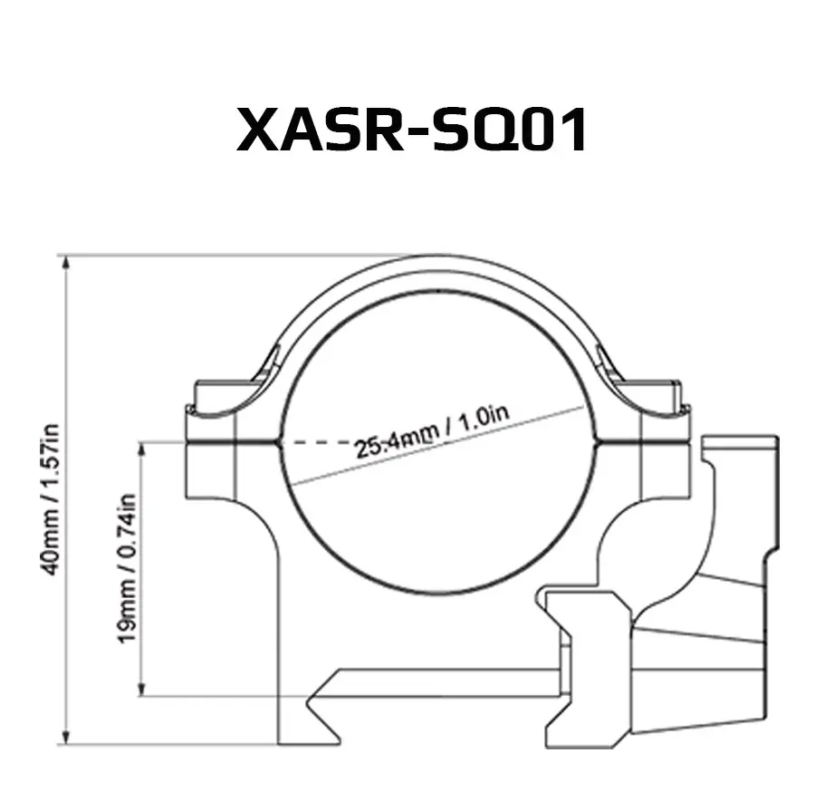 Un dibujo de un objeto circular con medición de 25 mm
