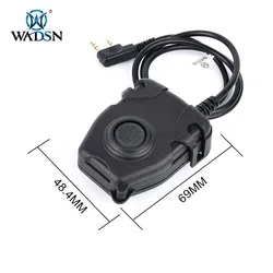 WADSN-auriculares militares tácticos PTT con botón pulsador, cascos cómodos con Motorola Kenwood Icom Midland Plug para Radio Baofeng