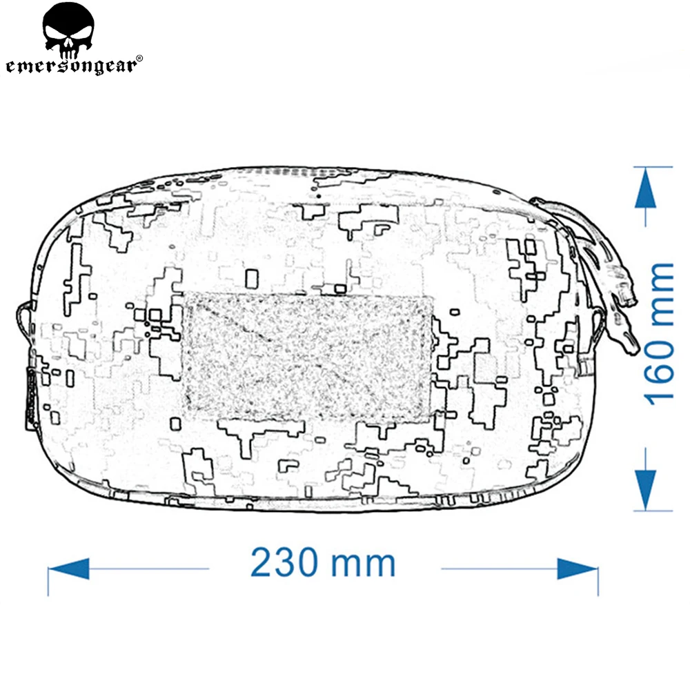 EMERSON 23cm * 16cm bolsa táctica de caza bolsa para chaleco cinturón bolsa multiusos Multi-camo EM9334 - imagen 5