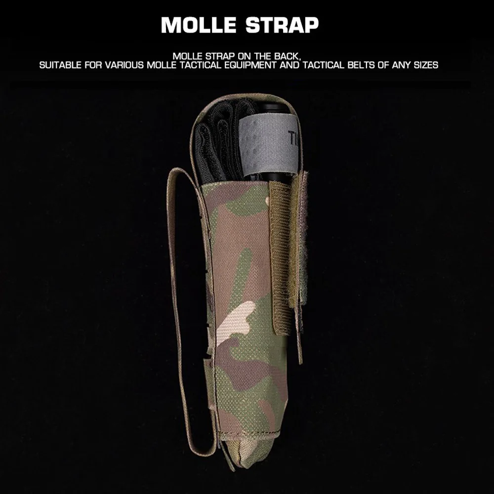 Bolsa médica táctica para torniquete de gato, chaleco de caza al aire libre, cinturón Molle, funda de almacenamiento para linterna, bolsa de herramientas para patrulla de caballero - imagen 2