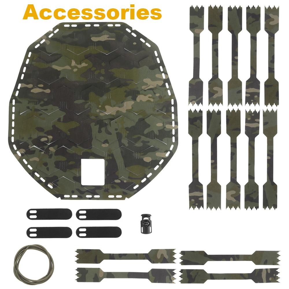 Red de camuflaje 3D, cubierta para casco Airsoft, corte láser, táctico, rápido, corte alto, Scrim, caza, tiro, cubierta para casco balístico - imagen 5