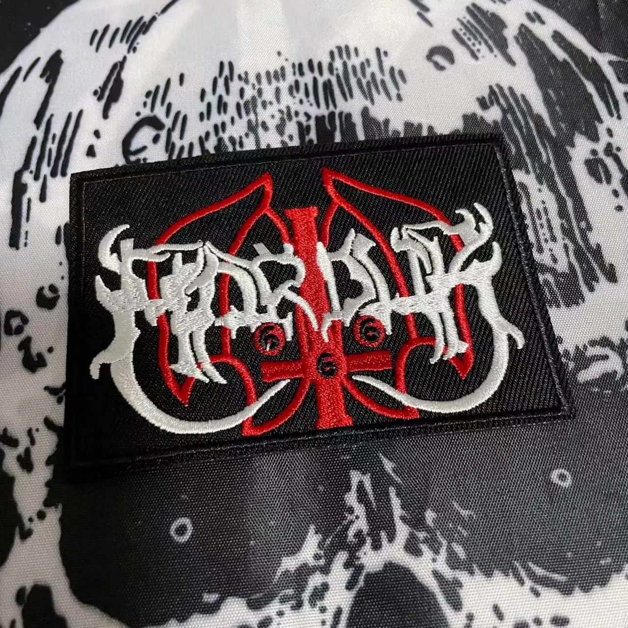 Marduk-Transferencia de hierro con letras personalizadas para ropa, parches negros y dorados, Camisa vaquera, pegatinas tácticas, bordado - imagen 2