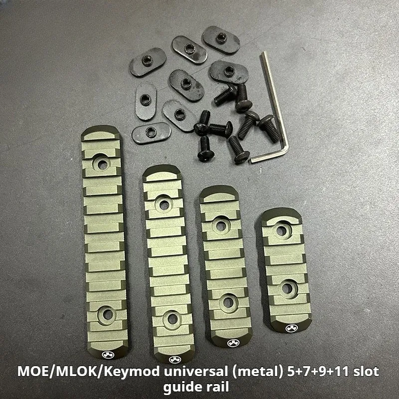 MOE/MLOK/Keymod/SMR Guardamanos de riel táctico de metal de 20 mm, Jailbreak de espina de pescado externa Picatinny - imagen 5