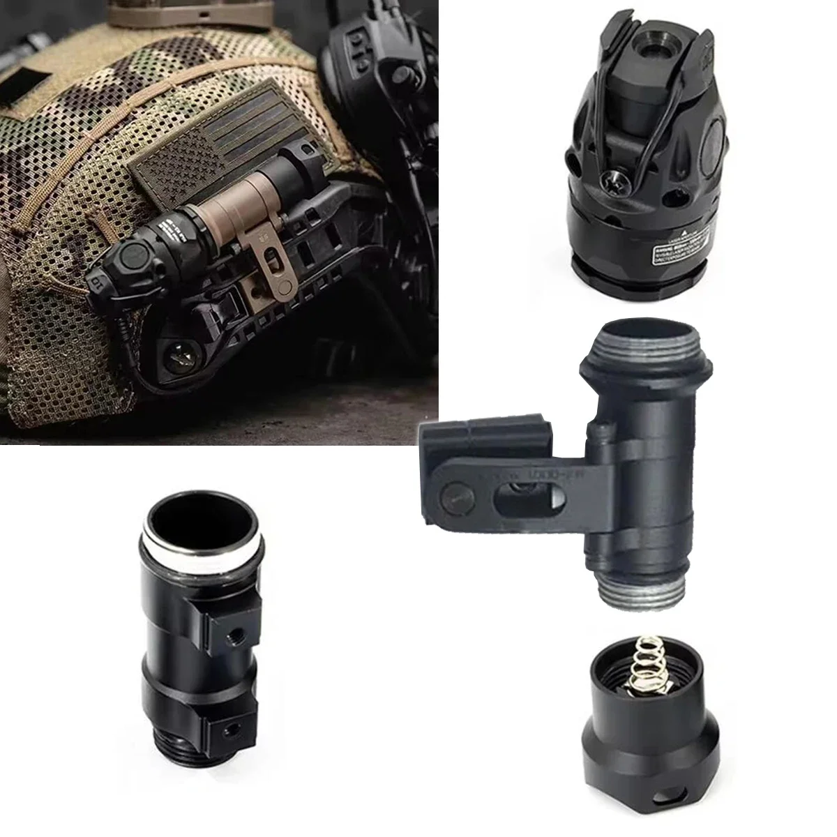 MICH2000 casco de arco KIJI K10 luz IR de aluminio CNC IR 850nm iluminación caza explorador luz táctica K10 IR/linterna LED - imagen 4