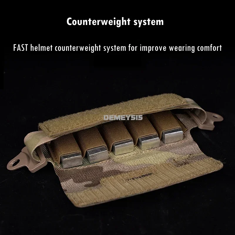 Casco táctico con sistema de peso equilibrado, bolsa de batería para cascos militares rápidos de Airsoft, accesorios de equipo de contrapeso de caza - imagen 4