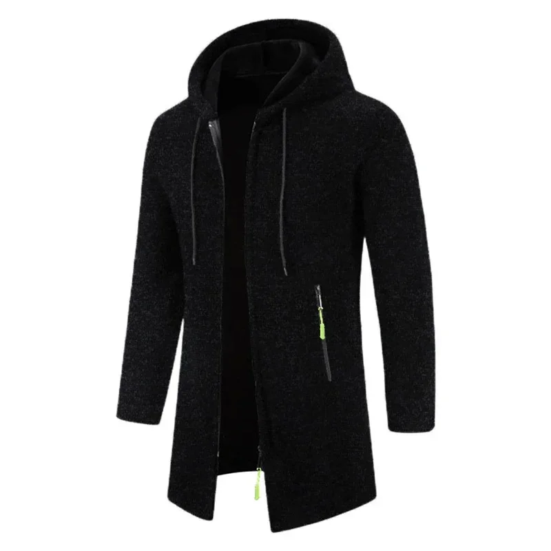 Sudadera con capucha y cremallera sobredimensionada negra hombre - imagen 2