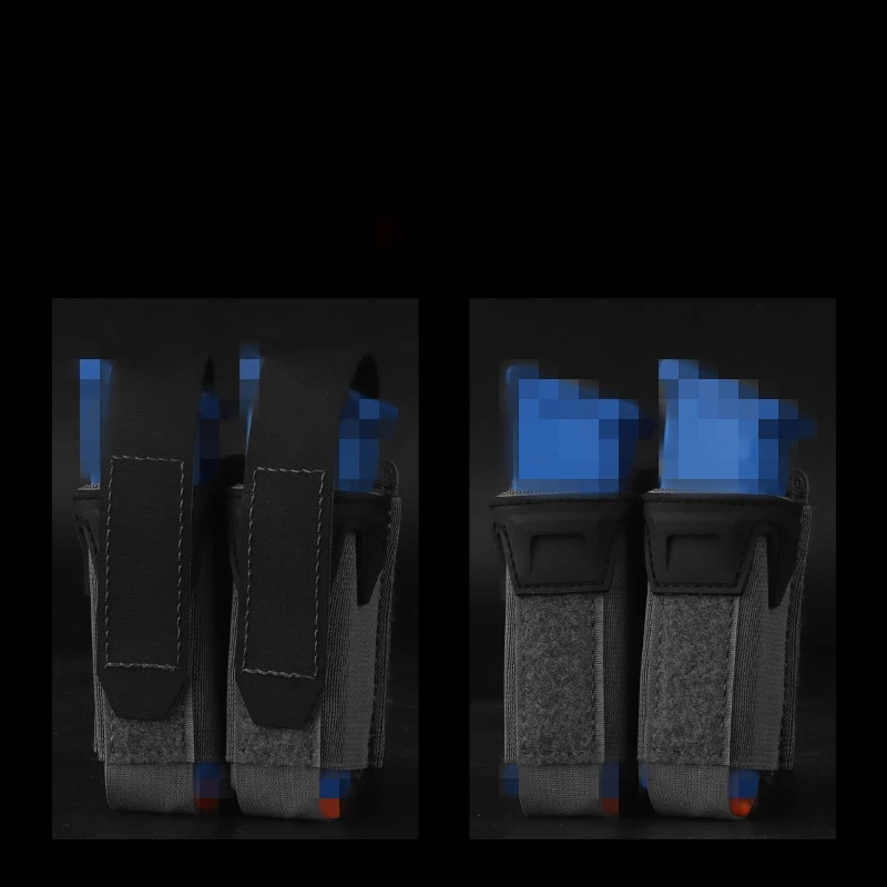 Bolsa para revistas de pistola de doble articulación tipo K, bolsa de almacenamiento de 9 mm con 2 modos de uso y fijación elástica - imagen 4
