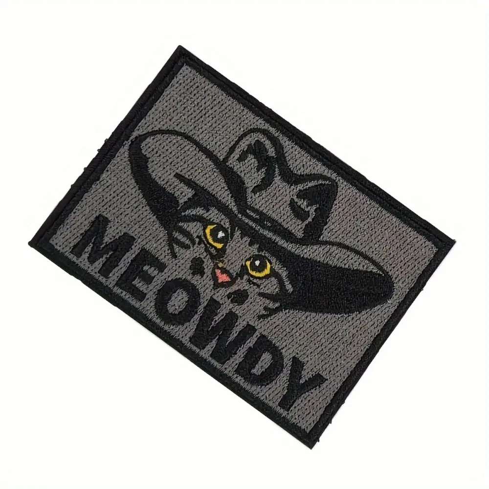 parches velcro mochila tácticos de bordados 1 unidad Meowdy lindo gatito gato Animal divertido Velcros parche gancho bucle insignia de moral táctica, bordado para mochilas Molle, chaquetas - imagen 2