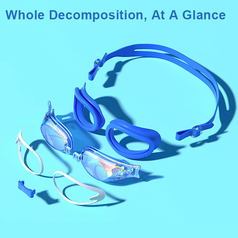 JSJM nuevas gafas de natación para niños, gafas de natación antivaho y Anti-UV, gafas de natación profesionales ajustables de silicona, Unisex - imagen 4