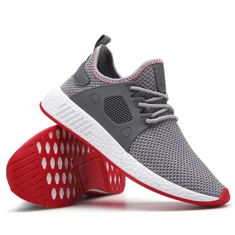 Zapatillas informales para Hombre, zapatos transpirables con tejido volador para caminar, calzado para caminar con cordones, Tenis Masculino, Zapatillas para Hombre - imagen 5