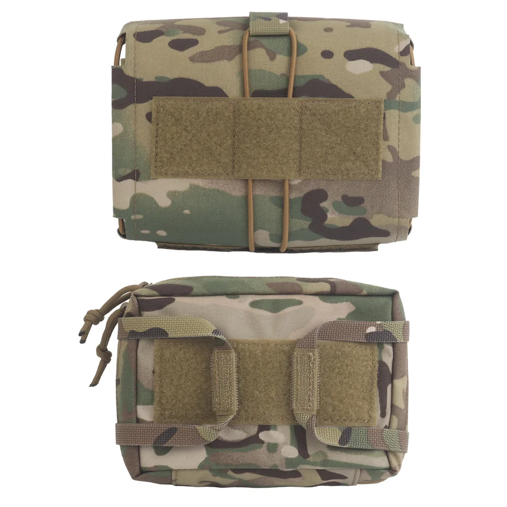 Bolsa táctica para botiquín de primeros auxilios MOLLE, bolsa de almacenamiento de extracción Horizontal de despliegue rápido, bolsa médica, riñonera de seguridad de supervivencia - imagen 5
