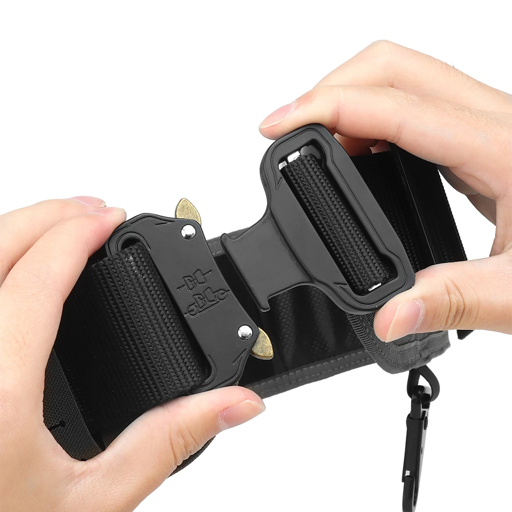 Cinturón táctico Molle, cinturón de batalla acolchado con hebilla de liberación rápida de Metal para aplicación de la ley, caza, tiro, CS Wargame - imagen 5