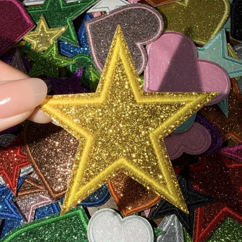 Parche termoadhesivo estrellas corazones lentejuelas - Chaleco táctico - imagen 3
