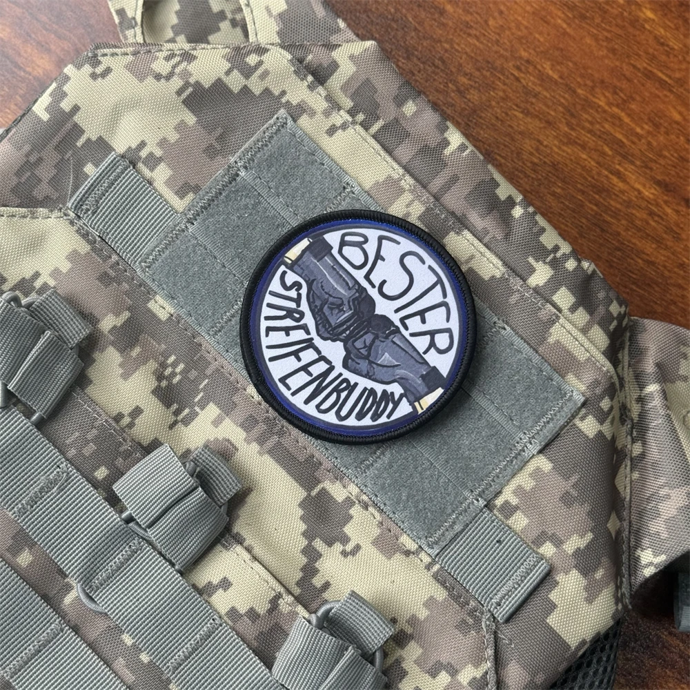 Parche táctico Chevron Morale "Bester", brazalete del ejército militar, parches de gancho y bucle impresos para ropa, pegatina para mochila - imagen 3
