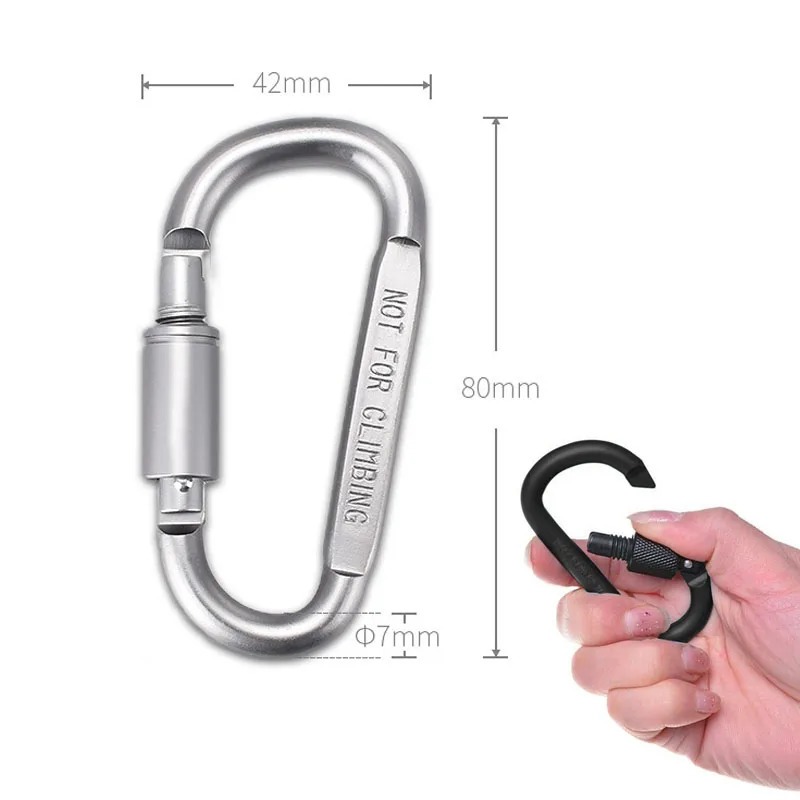 siliver carabiner