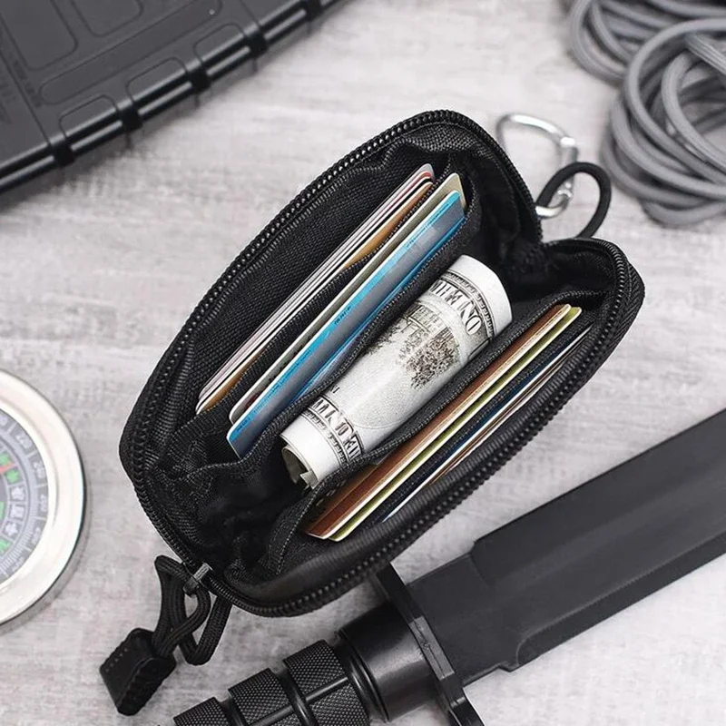 Bolsa táctica impermeable con cremallera para monedas y tarjetas - imagen 4