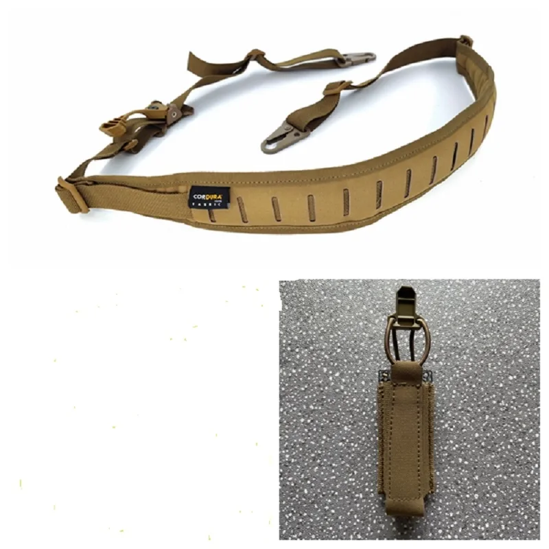 Correa de dos puntos MOLLE de corte láser optimizada + bolsa para cargador de 9mm - imagen 3