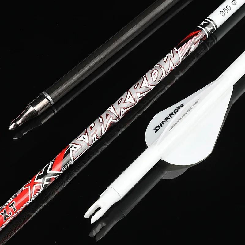 Arquero de tiro con arco de carbono puro XT, eje de flecha id6.2 mm, Spine300, 350, 400, 500, 600, 700, 800, 6/12 piezas - imagen 3