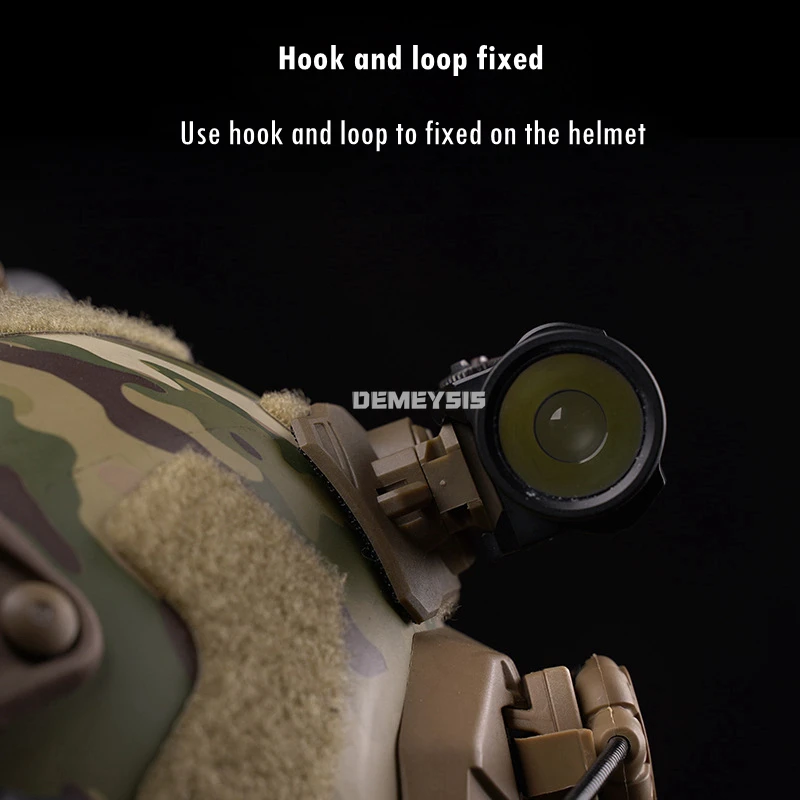 Soporte de casco táctico para linterna, gancho de rotación, dispositivo de visión nocturna, adaptador de montaje, accesorios para cascos de caza - imagen 5