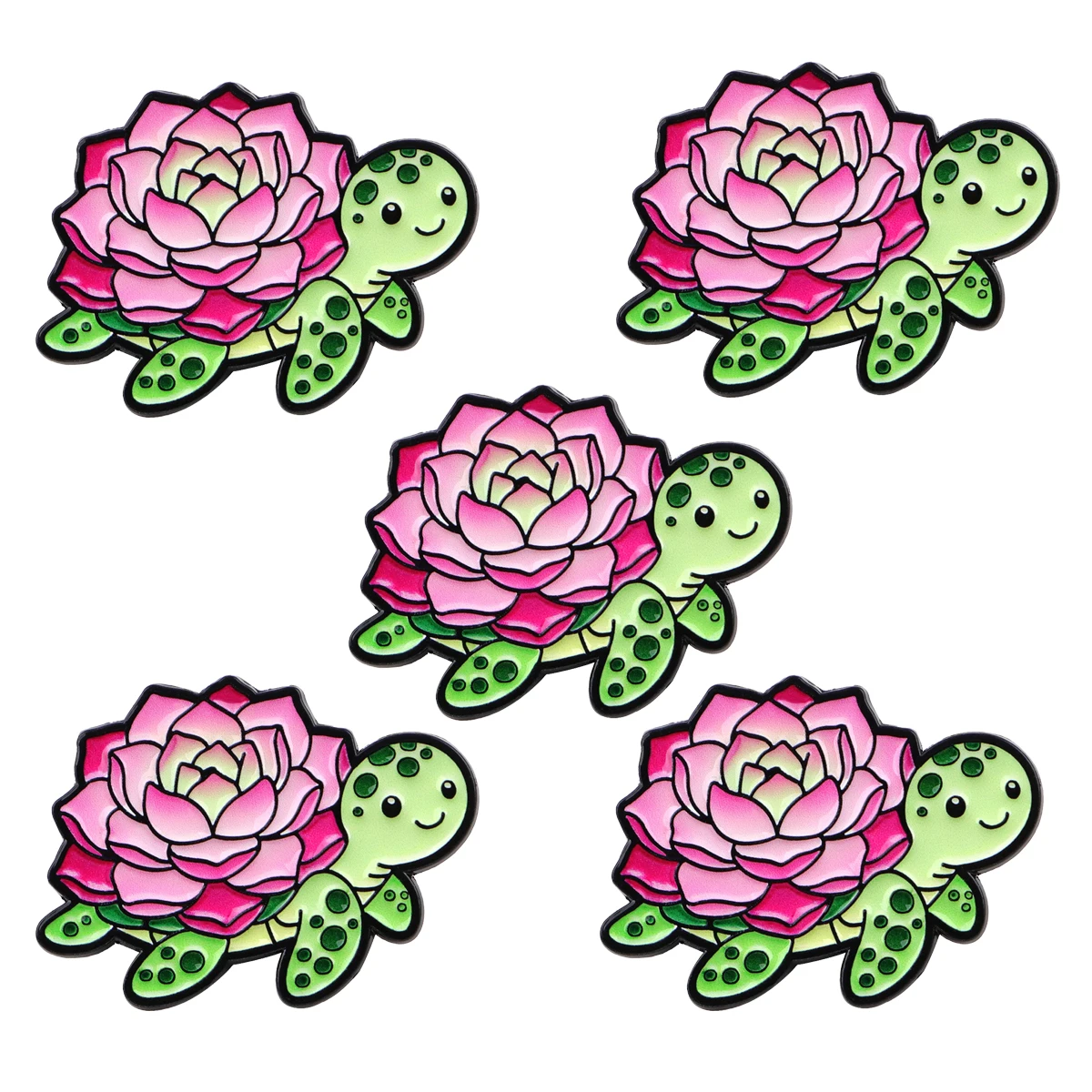 Pin esmaltado de erizo y mariposa de colores, broche de plantas suculentas, decoración de ropa, alfileres de Metal, accesorios para insignia de sombrero, 5 uds. - imagen 3