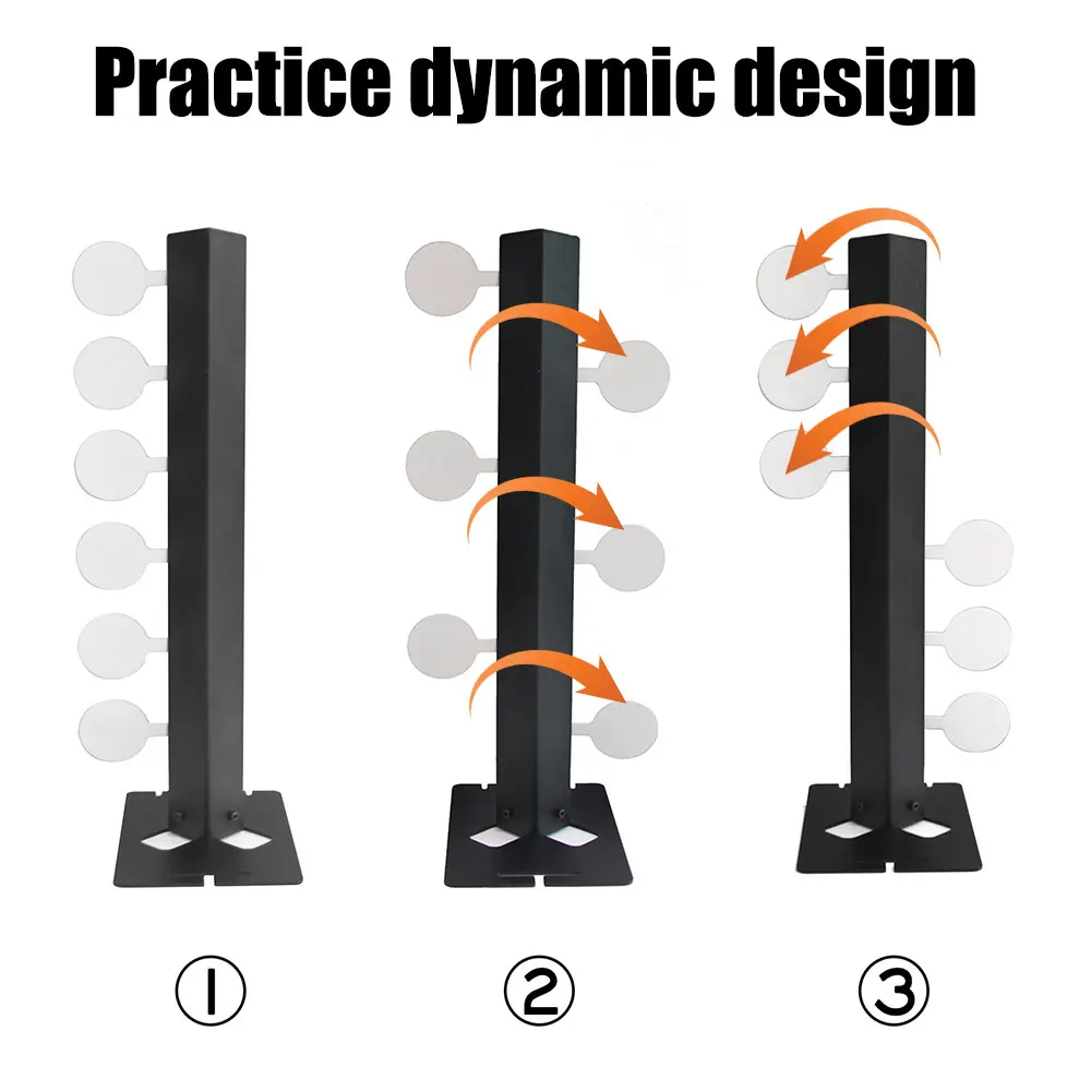 Soporte de tiro, objetivos de tiro de Metal de alta resistencia, columpio giratorio, reinicio automático, objetivos de entrenamiento para Airsoft BB Gun Paintball - imagen 2