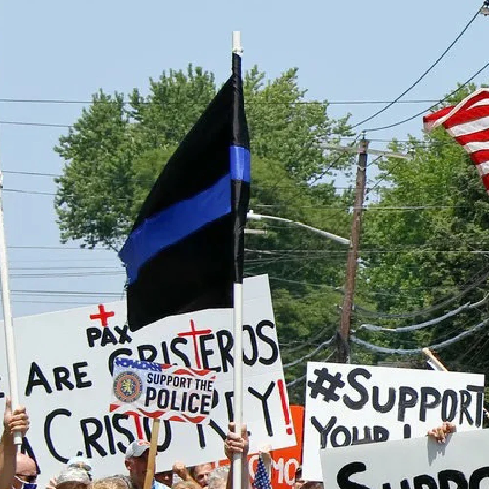 FLAGLINK Bandera fina de línea azul de 90 x 150 cm para decoración